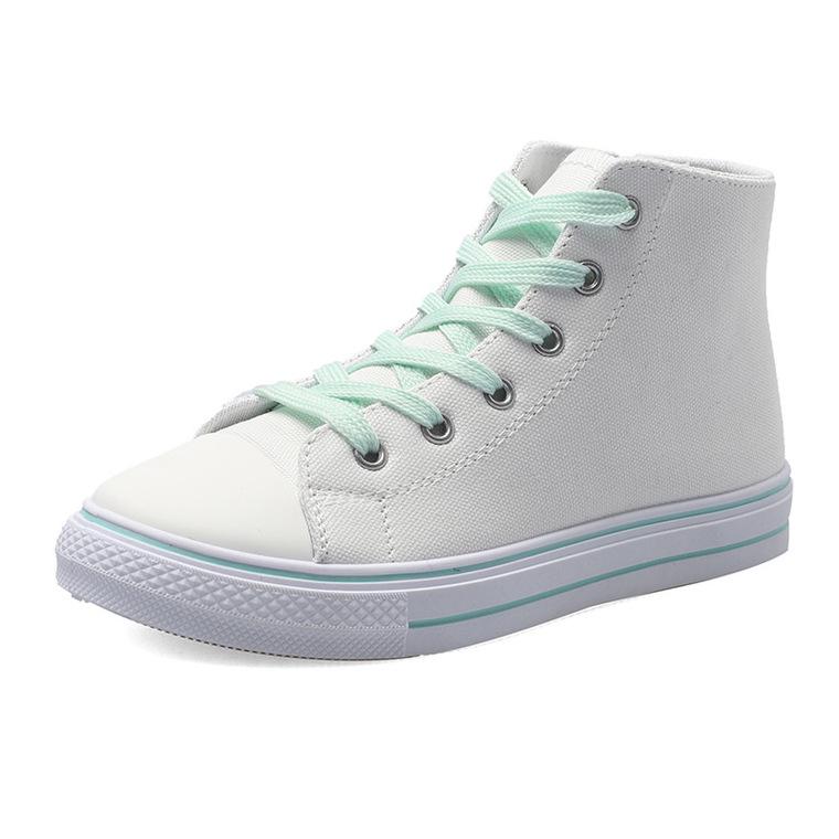 Buy Mint Green Canvas Shoes Women's Autumn Korean Version Of The Versatile Highrise Shoes Women