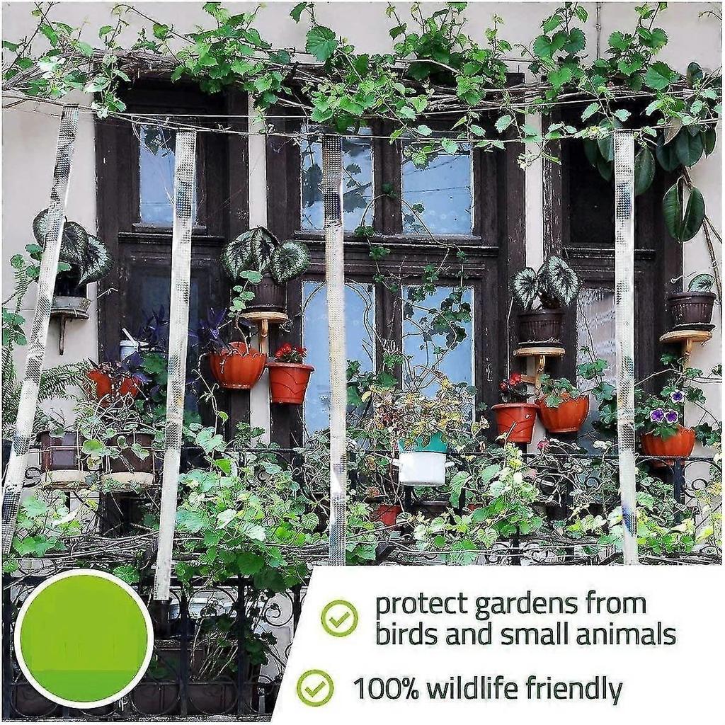 Bird Repellent Tape, Set Of 3 Tapes X 50m X 4.8cm - Scarecrow Bird Repellent - To Repel Crow Pigeons And More, 150m Tw