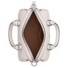 Coach Rowan 17 Floral Print Zipper Closure Pebble Leather Handbag Women Handbag Silver Multicolor CT806-SVCAH