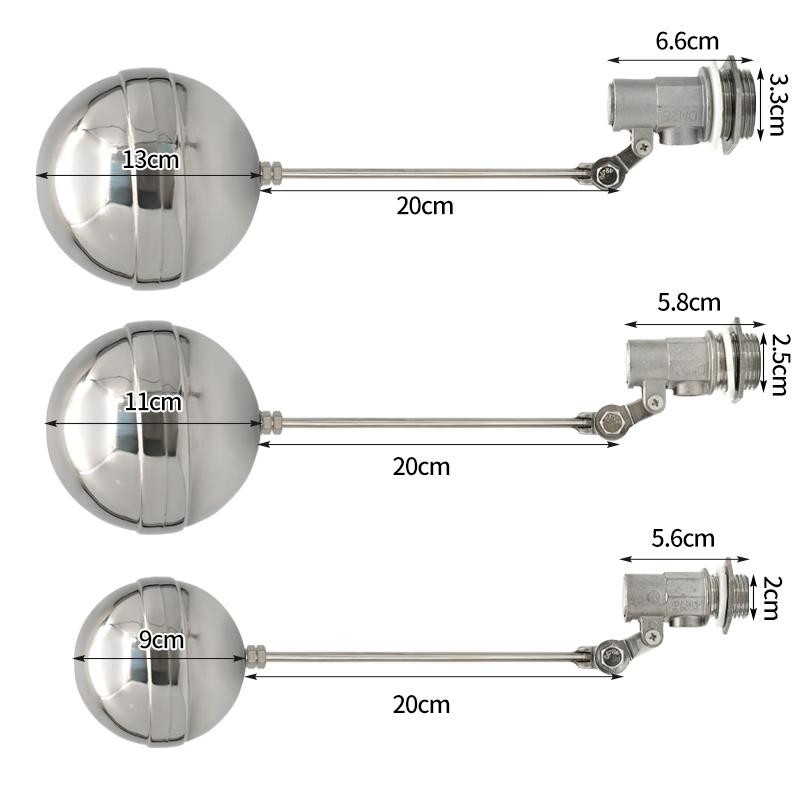 DN15 DN20 DN25 Automatic Stainless Steel Float Valve Ball Water Tank Liquid Level Water Level Controller Durable