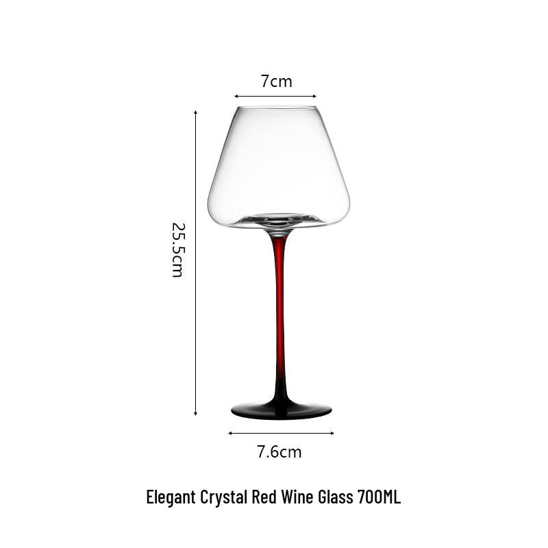 Changqi Creative Red Stem 700ml Wine Glass