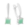 Silver Earrings with a Natural Emerald 1.13ct (2206248)