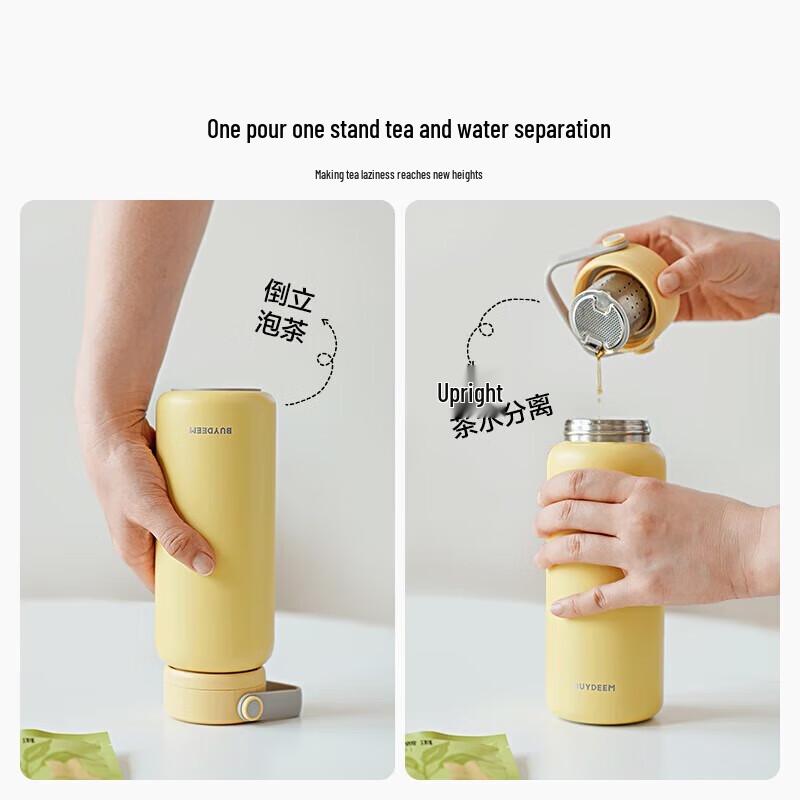 Buydeem 640ml 3-Layer Leak-Proof Tea Infuser Insulated Bottle