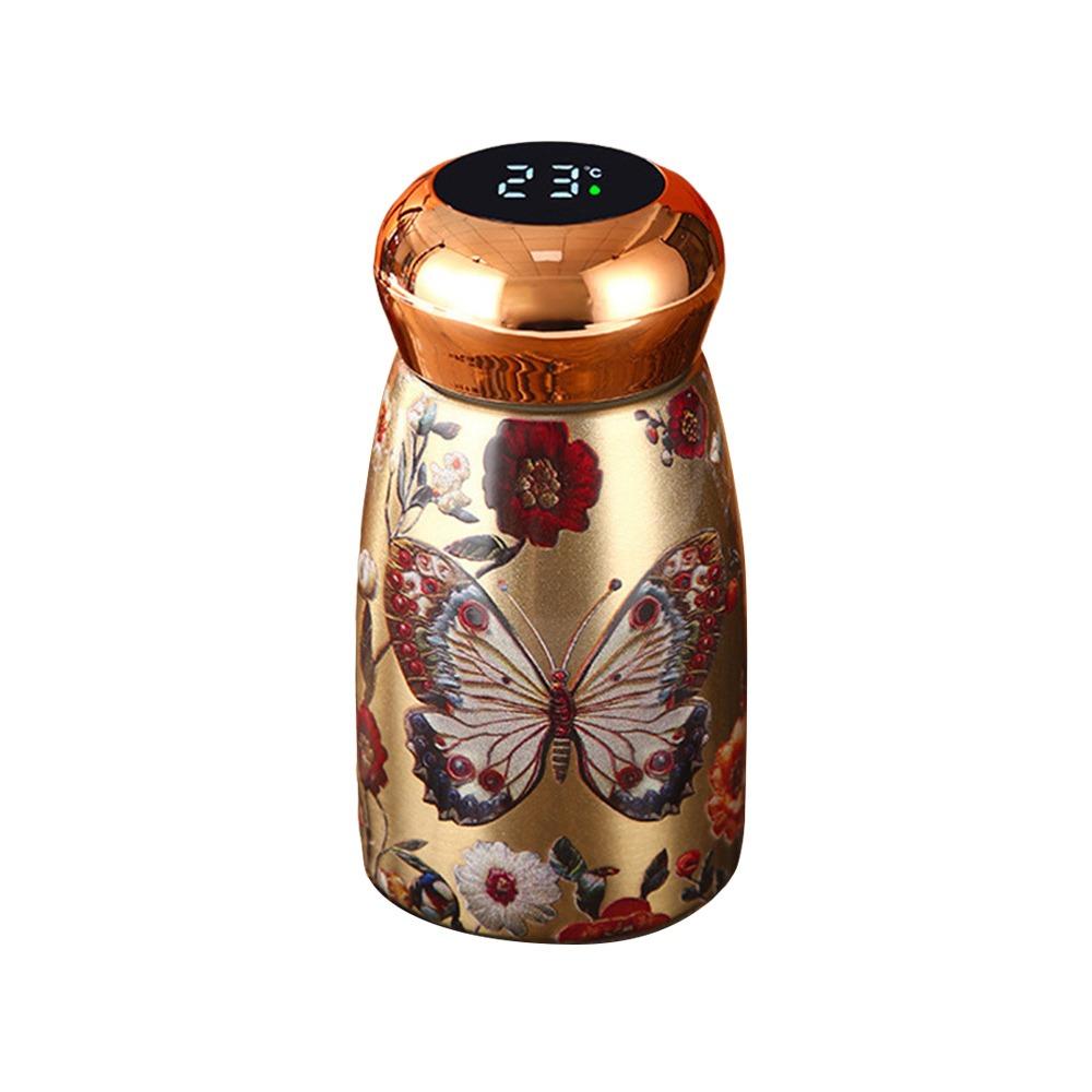 

230 мл Изолированная кружка 304 Нержавеющая сталь Вакуумная карманная кружка Термобутылка для воды для путешествий и офиса Butterfly