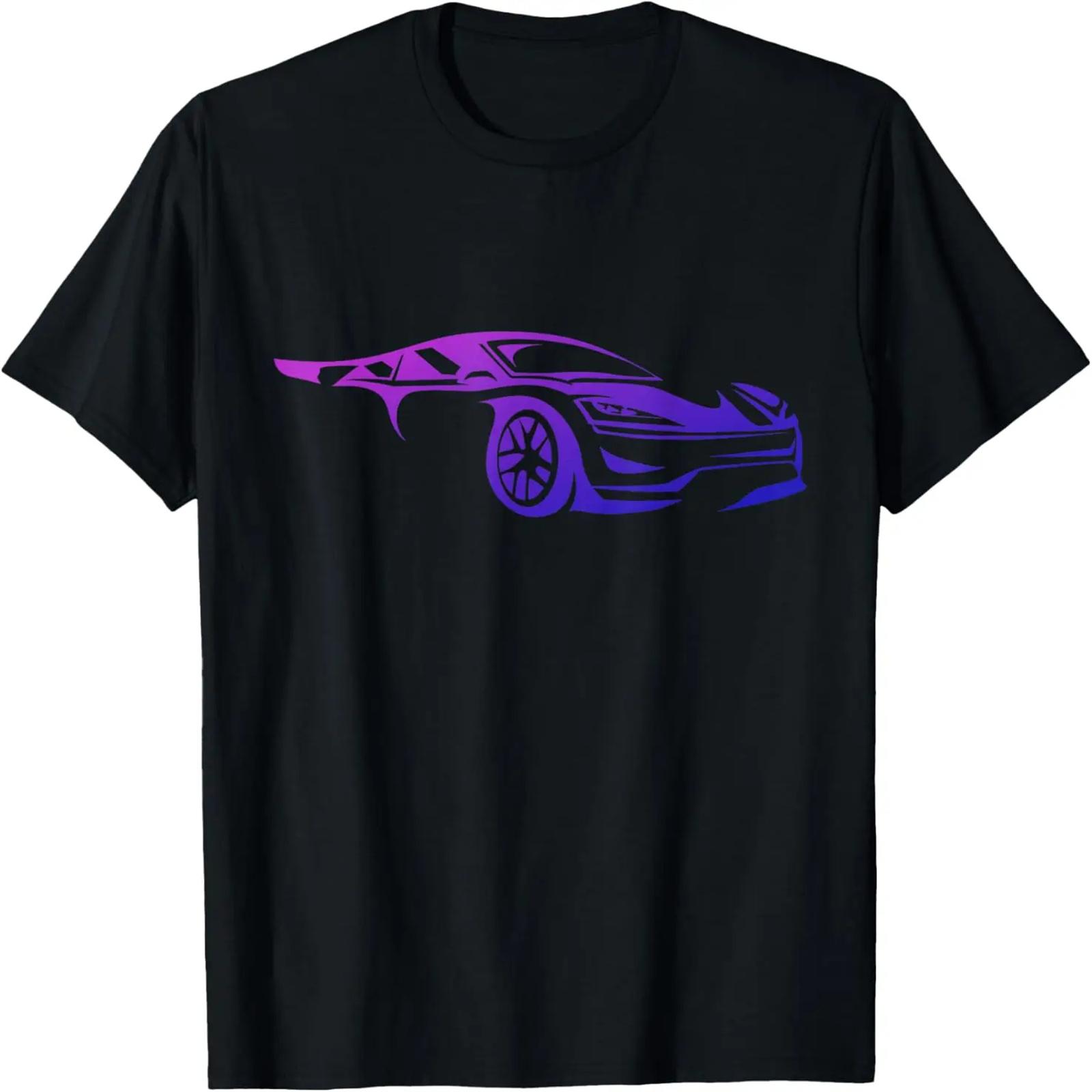 Exotic Supercar Silhouette Turbo Sports Car T-Shirt S