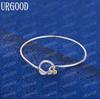 925 Sterling Silver Circle Bangle Fashion Jewelry