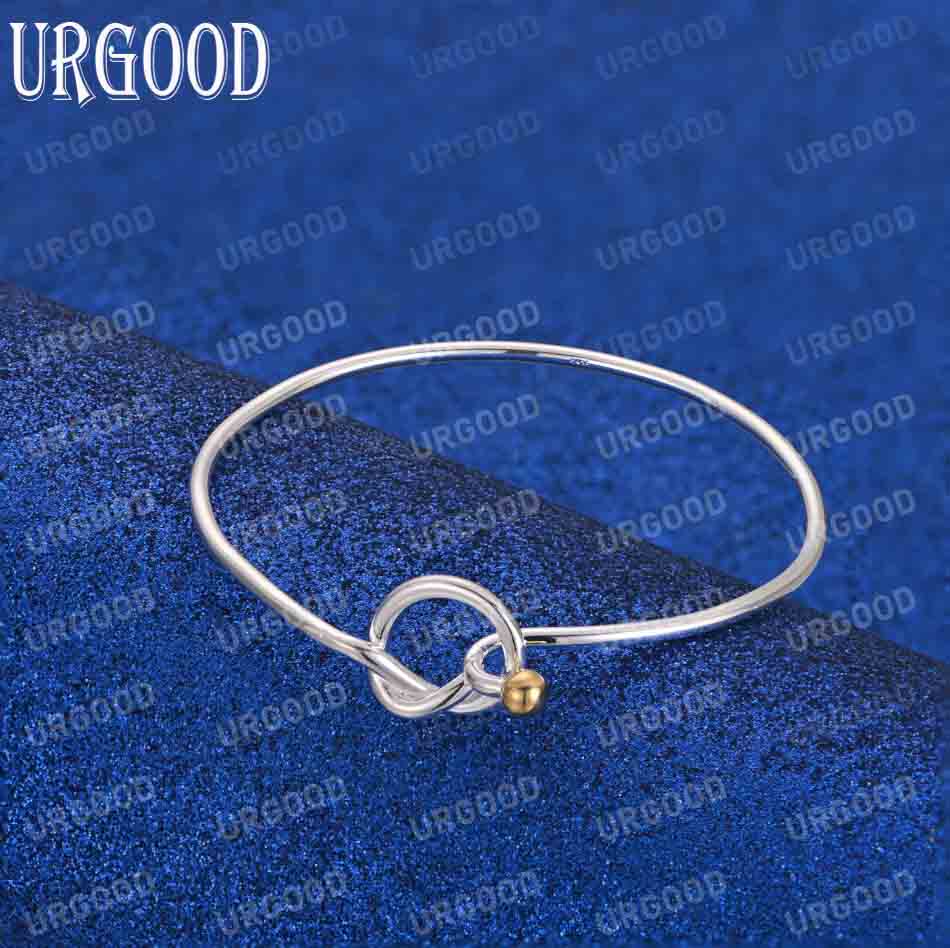 925 Sterling Silver Circle Bangle Fashion Jewelry