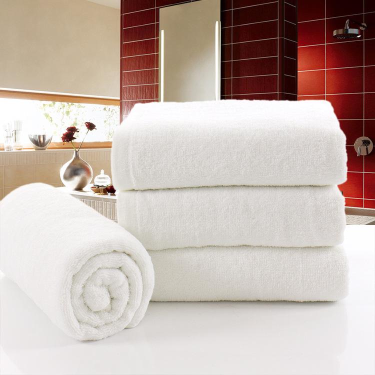 100g Hotel Bath & Face Towel - White, Cotton, Absorbent, Customizable Embroidery/Print