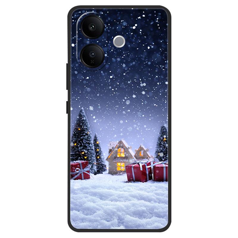 Weihnachtlich bemaltes Cover für VIVO V60 Lite 5G 4G Hülle Silikon Weiches TPU Handyhülle für VIVO V60Lite V 60 Lite Kameraschutz