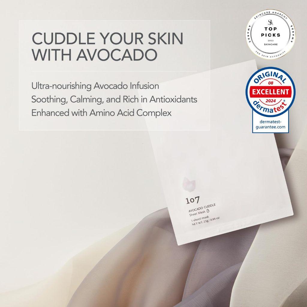 107 Avocado Cuddle Sheet Mask, 1 Sheet