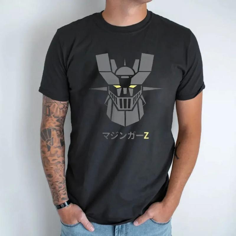 Mazinger Z Dark Robot Men's Personality Pattern Printed Cotton T-Shirt Vintage Tees Stylish Chic T Shirts Crewneck Clothing Top
