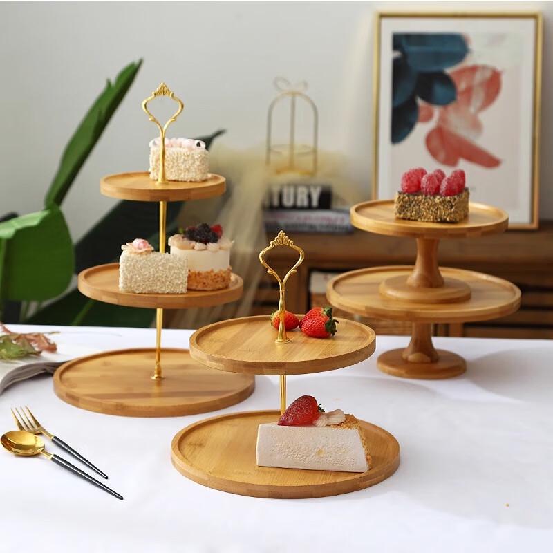 Homeglen Bamboo Dessert Display Stand