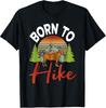 Vintage Born To Hike Funny Mountain Climbing Goat Hiking T-Shirt Unisex T-Shirt