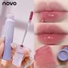 NOVO Iridescent Crystal Lip Glaze: Waterproof, Non-Stick, Long-Lasting, Natural Brightening, Low-Saturation Lipstick.