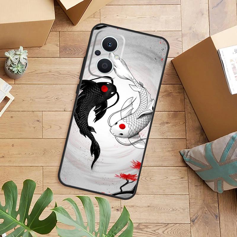 

Chinese Koi Fishes Case For OPPO Reno 13F 14F 12F 10 11 12 13 14 Pro 7 8 Lite OPPO Find X6 X5 X8 X9 Pro Cover OPPO Reno8 5G