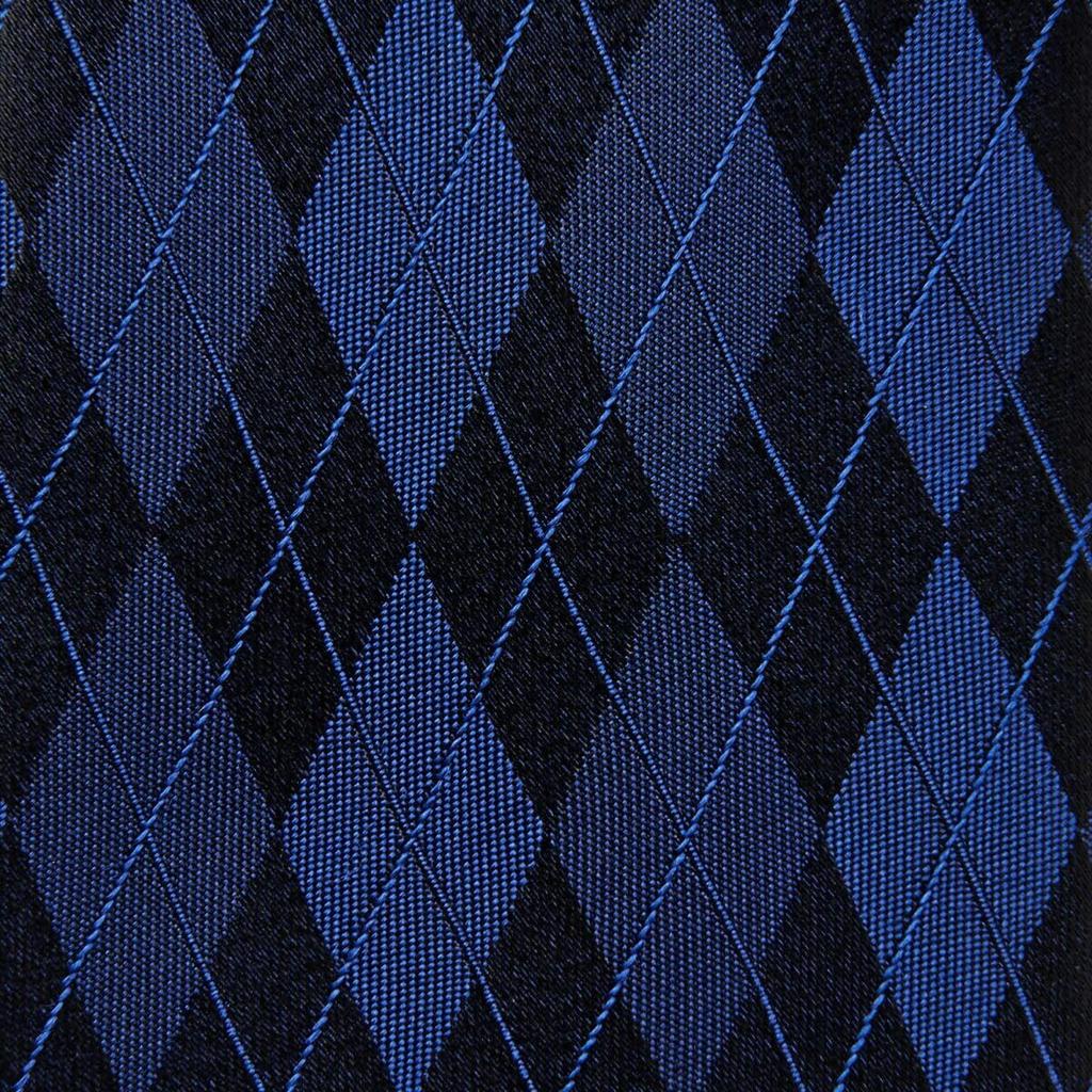 [Ogier] Men's Narrow Tie, 100% Silk, Argyle Pattern, Slim Tie, Gift, Business, Stylish, 6.5cm Width