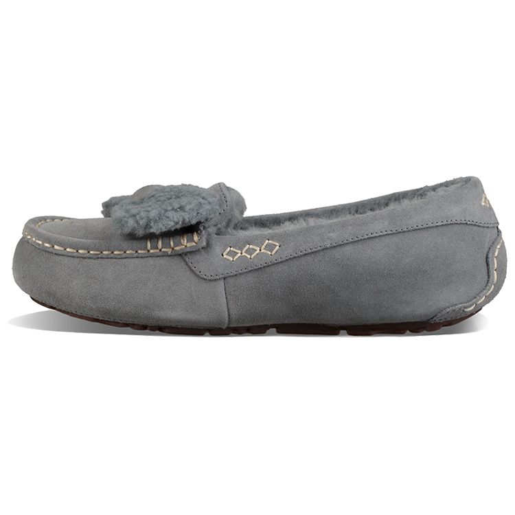 

UGG Женские тапочки Ansley Fur Bow Slip-On, серые 1019758-GYS