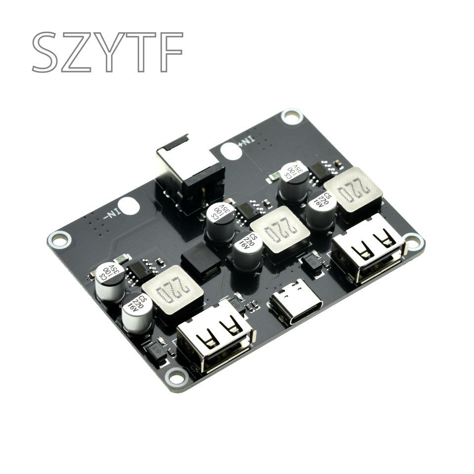 3 Way Quick Charge Converter Module 12V 24V To QC3.0 Type-C USB Phone Charging Plate Fast Charging Power Supply Adapter