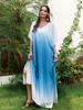 Gradient Print Beach Cover-up Dress - Plus Size, 4 Colors, Style 3811