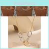 Stylish Geometric Pendant Necklace For Women Elegant Aluminum Chain Jewelry Gift