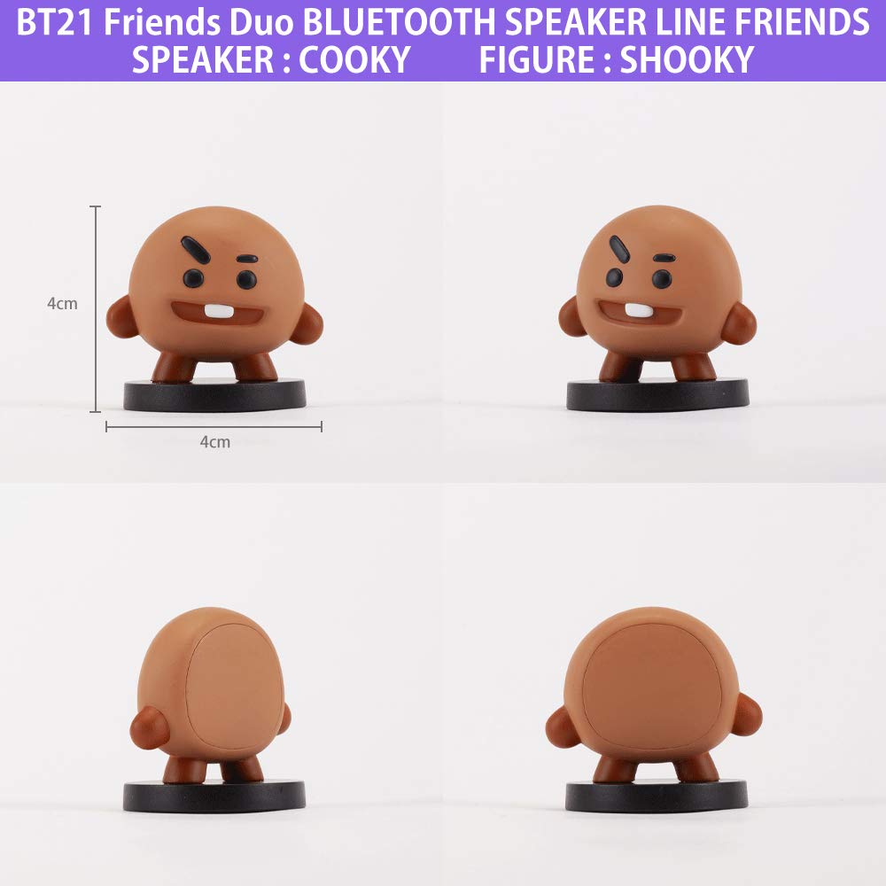 BT21 Friends Duo Bluetooth Official Portable Speaker Figure Set Pink Perfect for and Travel & - - Home, Outdoors,