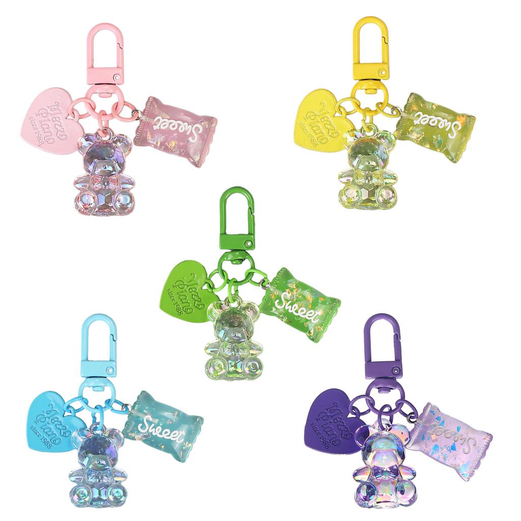 Kolorowy breloczek do kluczy w kształcie serca Ozdoba Stylowy dodatek do kluczy Unikalne ozdoby do torebki dla osób podążających za modą