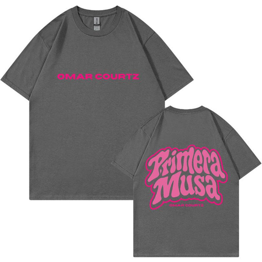 

Fashion Omar Courtz Primera Musa 2026 Album Comfortable Tshirt for Unisex Women Hiphop Casual Pure Cotton Tshirt 4XL