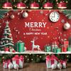 Christmas Backdrop Christmas Tree Design New Year Banner Happy New Year Banner Holiday Theme Christmas Banner For Shopping Mall