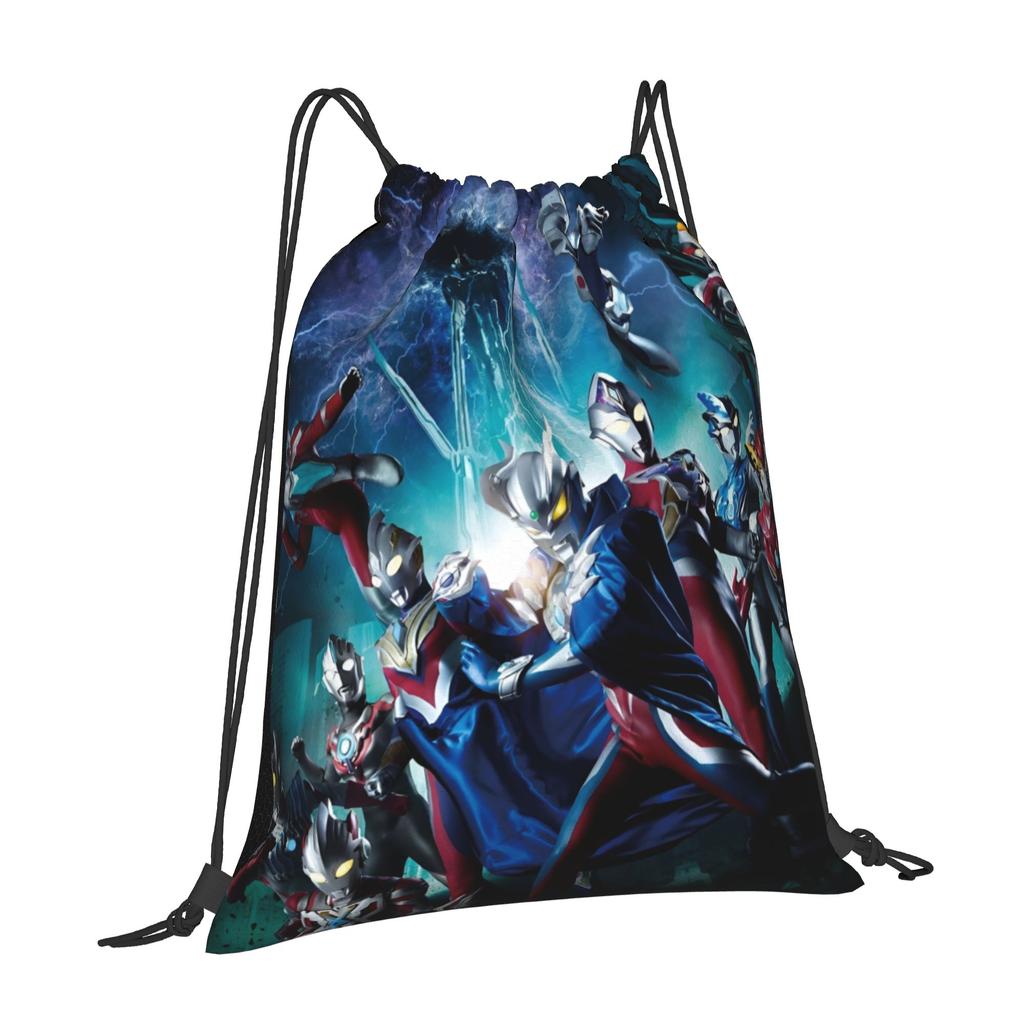 Custom Ultramans Drawstring Bags for Training Yoga Backpacks Men Women Anime Sports Gym Sackpack