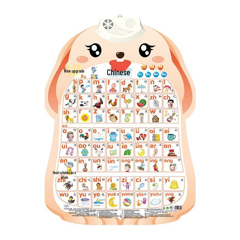 Pinyin Sound Chart: Early Education Children's Voice Recognition Wall Sticker Toy