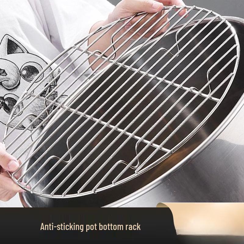 ZISIZ High-Leg Stainless Steel Anti-Scorching Steaming Rack