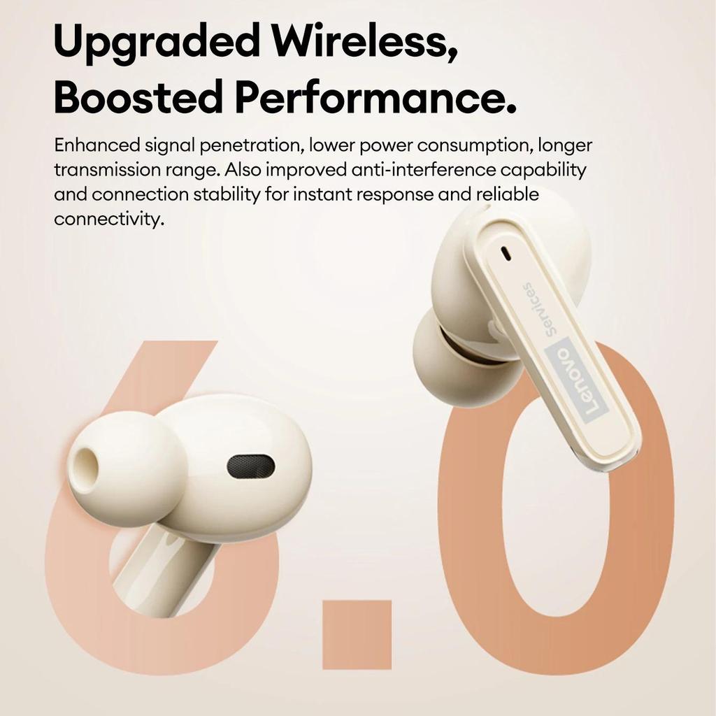 NEW Lenovo LE216 ANC Bluetooth 6.0 Earbuds TWS Wireless In-Ear Earphones Active Noise Cancellation HD Call Headphones 30H Long Battery Life Earbuds