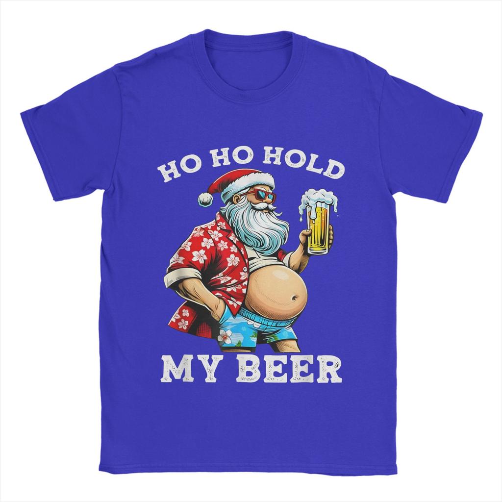 Christmas and Beer T Shirts for Men 100% Cotton Novelty T-Shirt Round Collar  Tee Shirt Short Sleeve Clothing Graphic