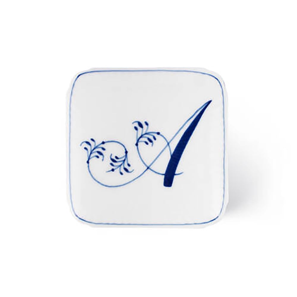 [Authentic Imported Product] Royal Copenhagen Alphabet Collection Bonbonnière Square "A" Height 6cm 1075898