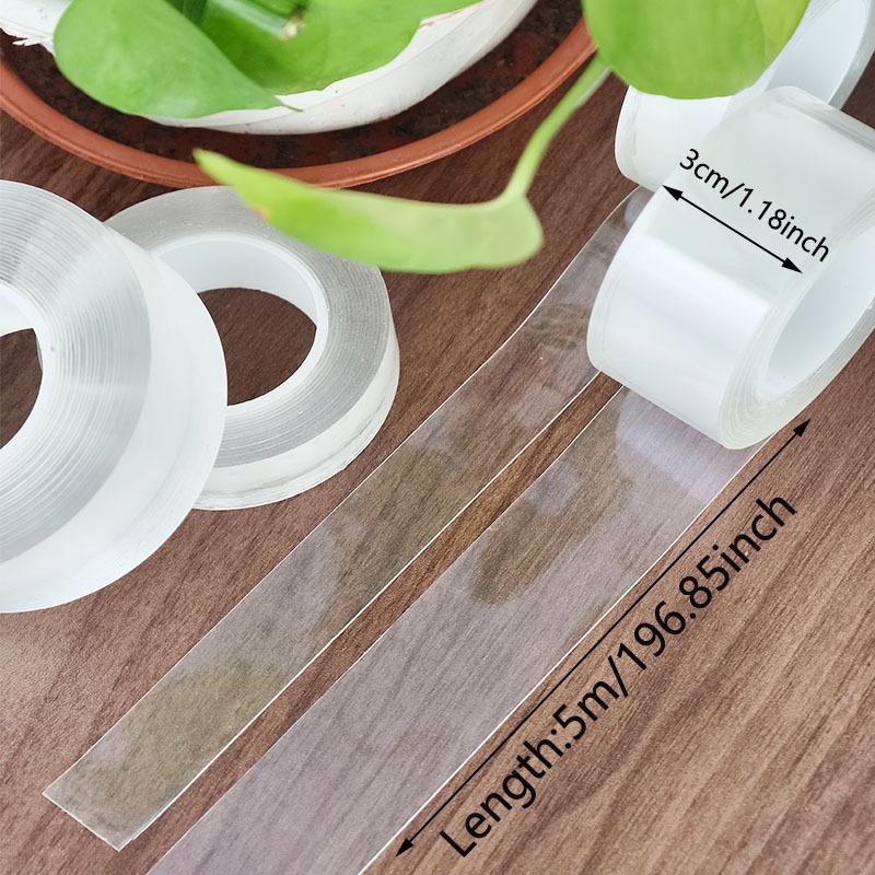 Transparent Traceless Double-Sided Nano Tape - Strong, Waterproof, and Reusable