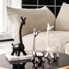Elegant Electroplated Ceramic Deer Ornament