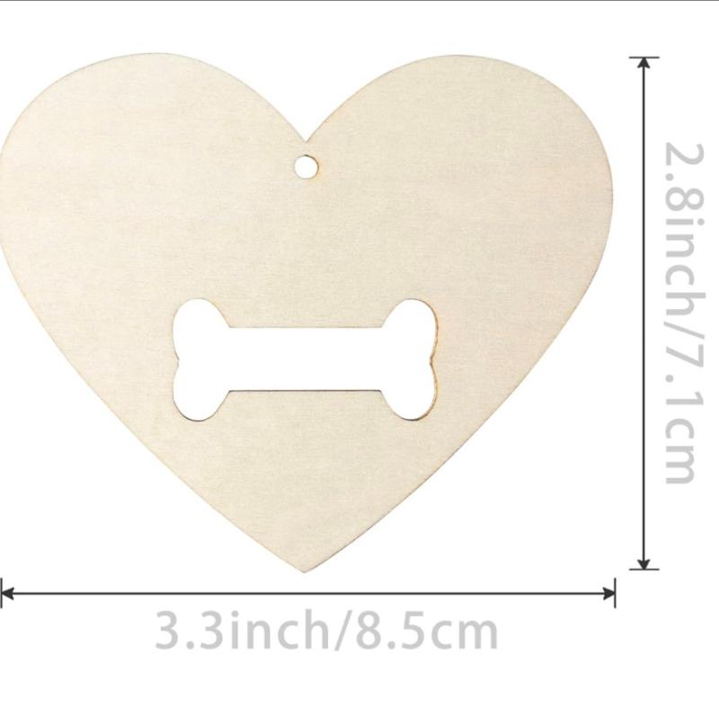 

10 шт. Полые деревянные заготовки в форме собачьей лапы, недоделанные поделки для DIY-раскрашивания, скрапбукинга, подарочных бирок, декора дома, принадлежностей для вечеринок