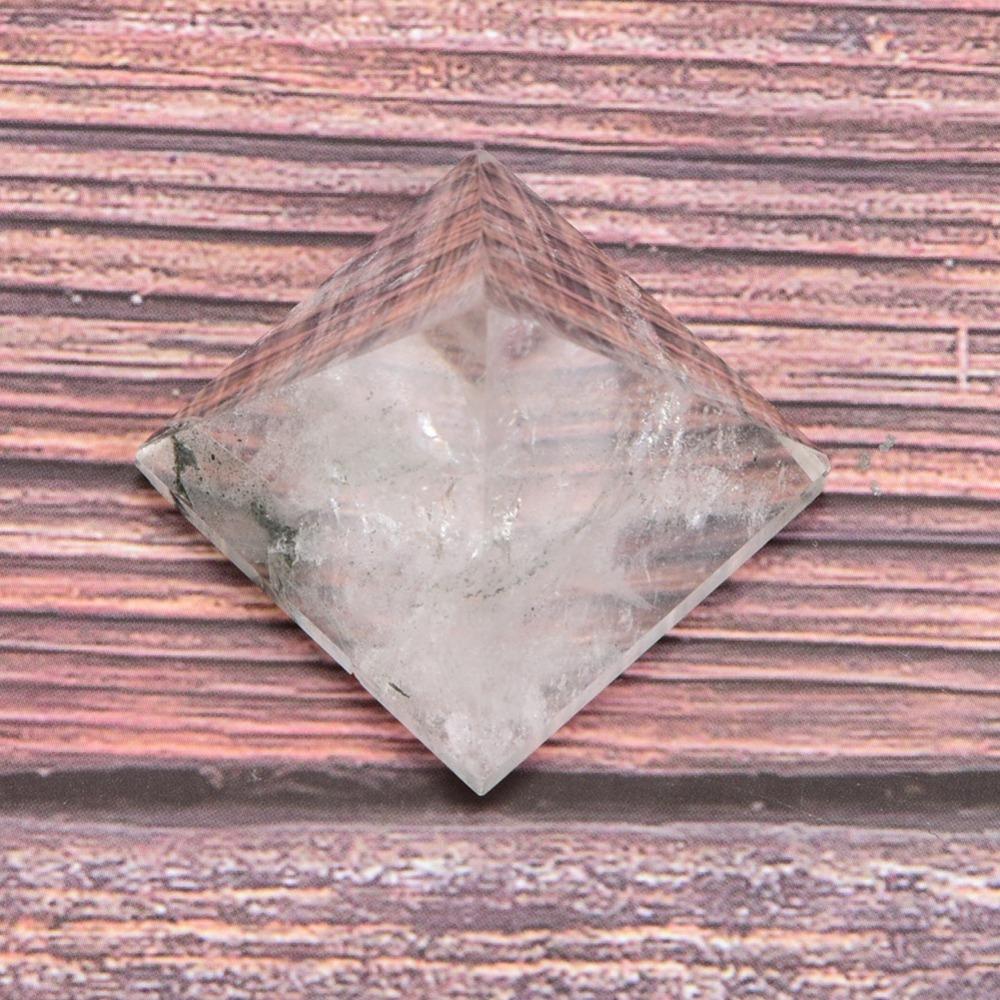3x3cm Crystal Pyramid White Energy Pyramid Positive Quartz Pyramid Decor Home Ornament