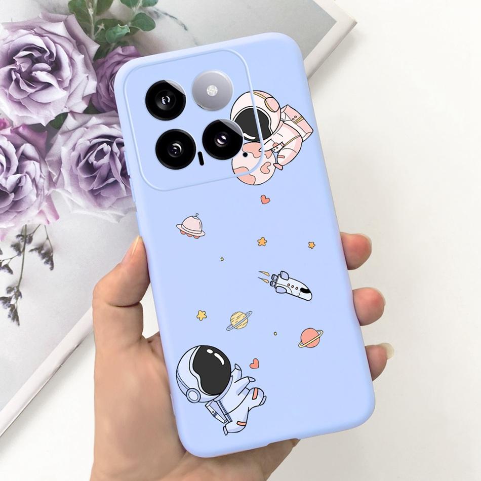 For Xiaomi 14 Phone Case Xiaomi Mi 14 5G Mi14 2024 Cute Cat Cartoon Jelly Silicon Soft Protective Back Cover