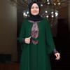 Women Plus Size Hijab Evening Dress Invitation Special Occasion Wedding High Quality Chiffon Fabric Muslim Turkish Stamp Sequin