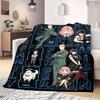 Spy x Family Trendiger Print Flanelldecke, Cartoon-Thema für Heimdeko, Ganzjahresbettwäsche für Stühle und Reisen_LIAN