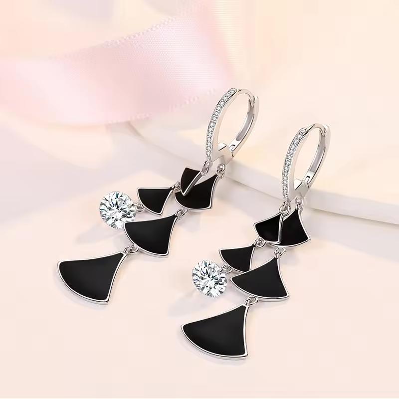 Water Drop Black Dress Earrings Women Jewelry Wedding Party Gifts