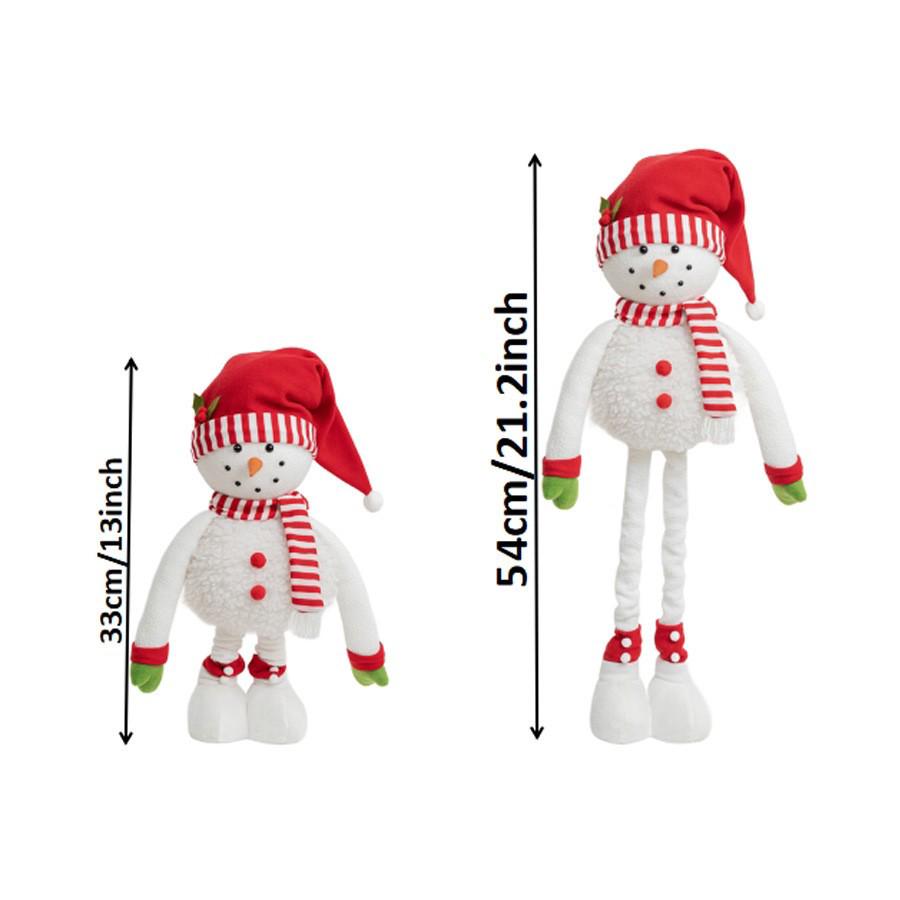 Red Santa Hat Retractable Snowman Christmas Ornament