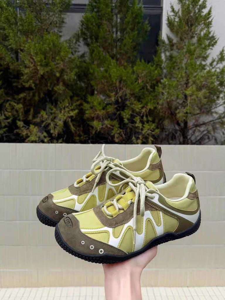 Retro color matching German training shoes women's summer new versatile breathable dad shoes platform casual sports Forrest Gump shoes