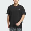 Adidas X National Geographic Graphic Print Outdoor Sports Short Sleeve T-Shirt Men Tops Black IS9515