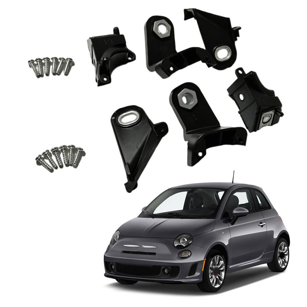For Fiat 500 Headlight Repair Bracket Clip Holder Set 51816682 51816681 Replacement Installation Car Headlight Repair Kit