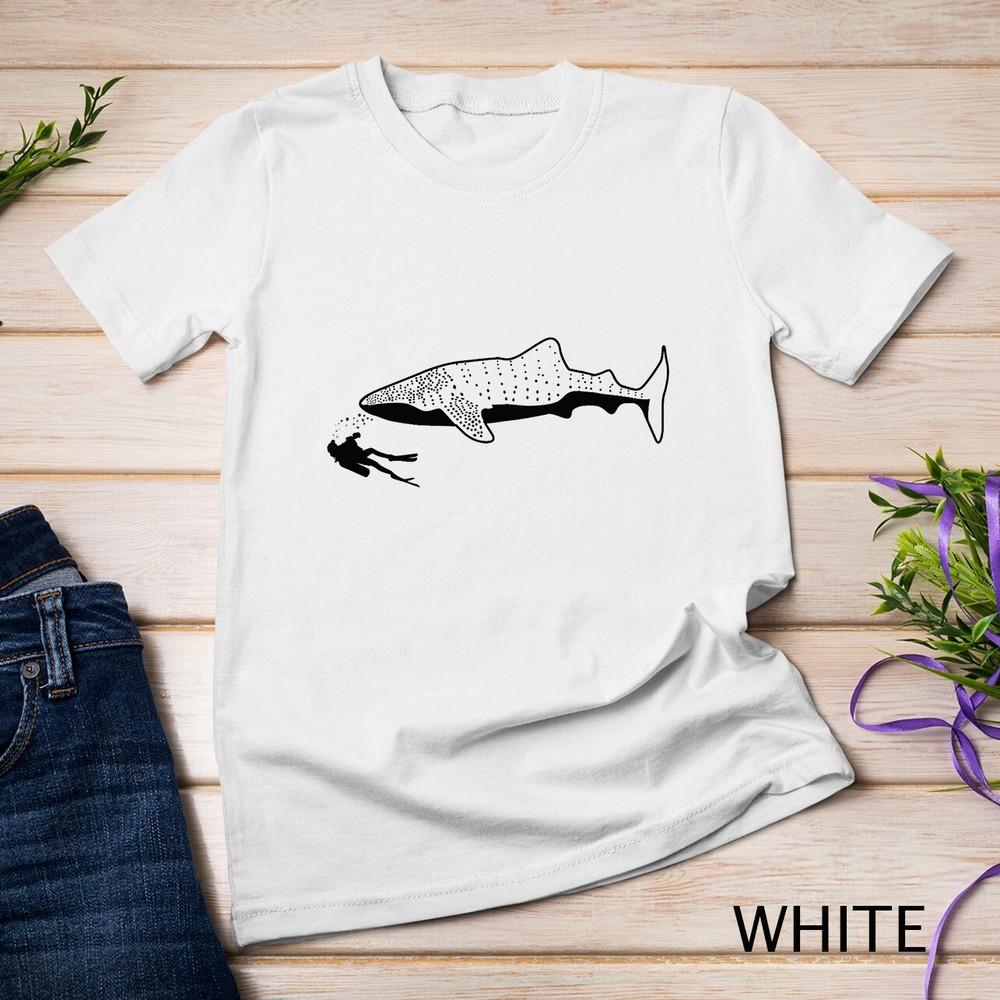 

Scuba Diver Swimming With Whale Shark Unisex T-shirt 4XL