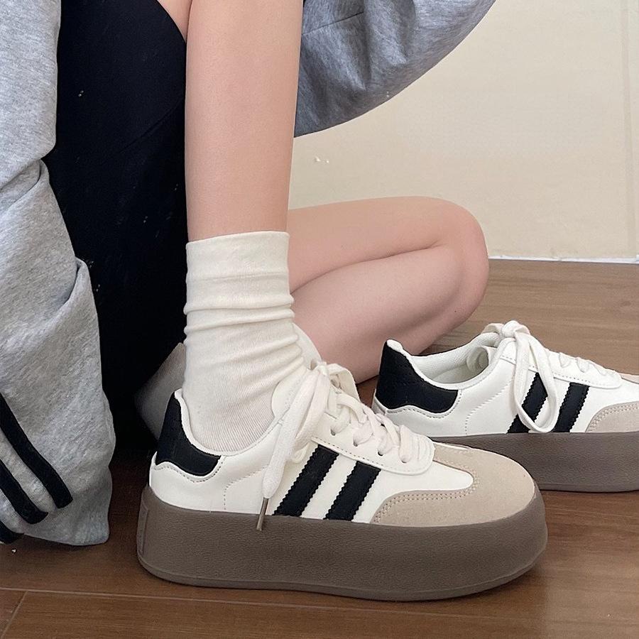 Casual board shoes spring retro classic versatile color matching platform casual sports board shoes German training shoes women's tide spring and aut
