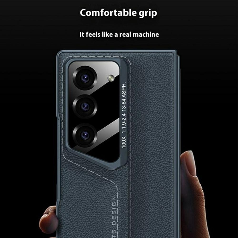 GKK For Samsung Galaxy Z Fold6 5G Case Hard PC+PU Ultra Slim Phone Cover with Screen Film