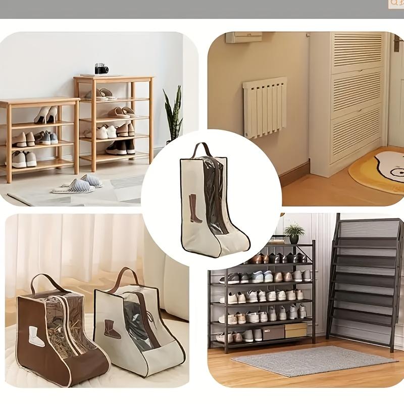 Multi-Functional Transparent Boot Storage Bag with Dustproof Material and Hanging Organizer